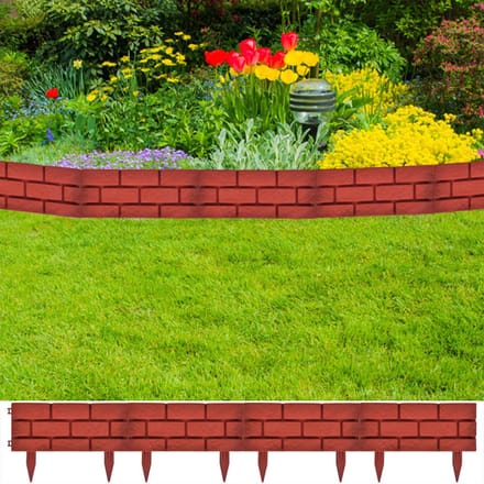 vidaXL - Borderranden - 11 - st - met - baksteenontwerp