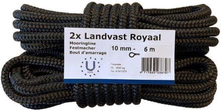 U-Rope  Landvast Royaal 10 mm - 6 m zwart 2x