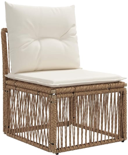 vidaXL - Armloze - Sofa - eenheid - Beige - poly - rattan