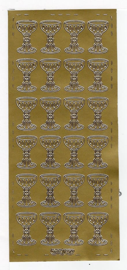 Pickup hobbysticker 2 stuks per verpakking 279 kelk Kelch gold goud