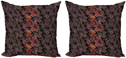 ABAKUHAUS Bloemkussenhoes – 2x50x50 cm – Dubbelzijdig – Microvezel