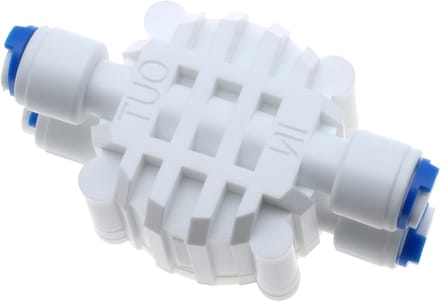 Automatische Afsluiter - Waterstop Klep - Waterfilter Beveiligen - Vierweg Aansluiting - 1/4 Inch - Wit