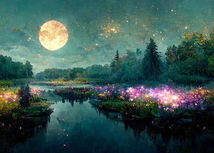 Moon River - Mint by Michelle Decoupage papier A3