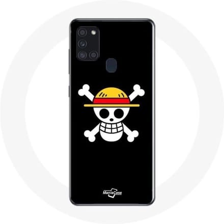 Coque - Maniacase - Galaxy A21S - One Piece Manga - Souple - Noir noir