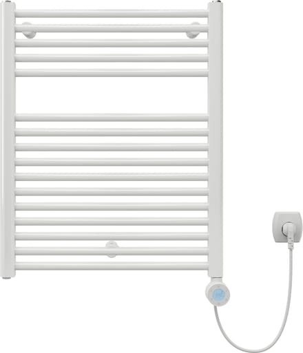 Plieger Palermo Nexus Pack Elektrische Designradiator – Handdoekradiator – Complete set – 73.5 cm x 60 cm – 400 Watt – Wit