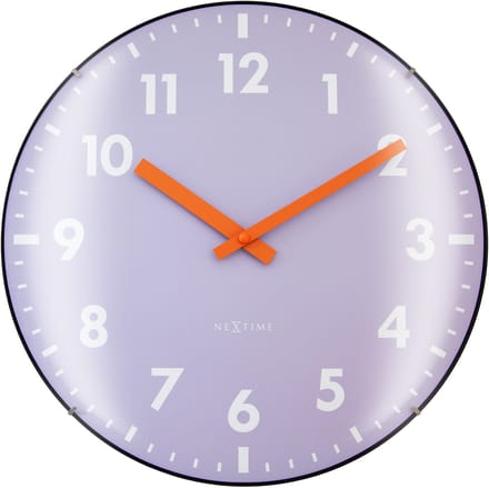 NeXtime Duomo – Wandklok – 35 cm – Koepelglas – Lavendel – Stil