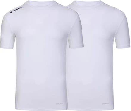 2-Pack Sondico compressie korte mouw sportshirt - heren - Wit - maat M