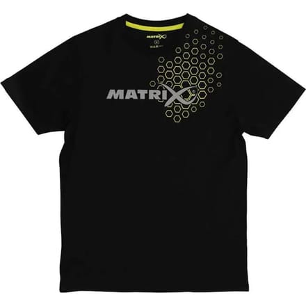 Matrix Hex Print T-Shirt Black - Maat : Medium