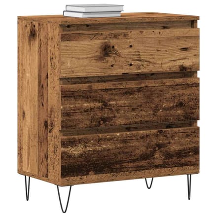 vidaXL - Dressoir - Oudhout - 60 - x - 35 - x - 70 - cm - Bewerkt - hout