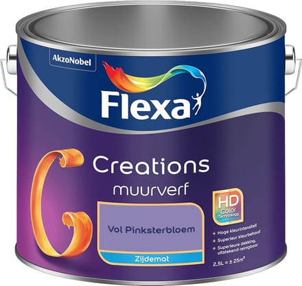 Flexa - Creations Muurverf Zijdemat - Vol Pinksterbloem - Mengverf - 2,5 L