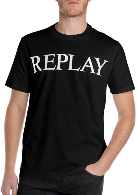 Replay Logo Print Shirt Heren - Maat M