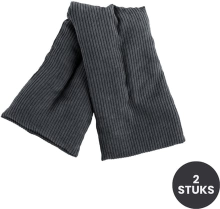 Tiseco - Lavendel Nek- & Schouderwarmtekussen - 2 stuks - Warmte- en Koudecompress, grijs