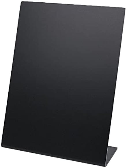 Zwart Tafeldisplay Krijtbord L-Stand DIN A6 voor Creatieve Presentaties
