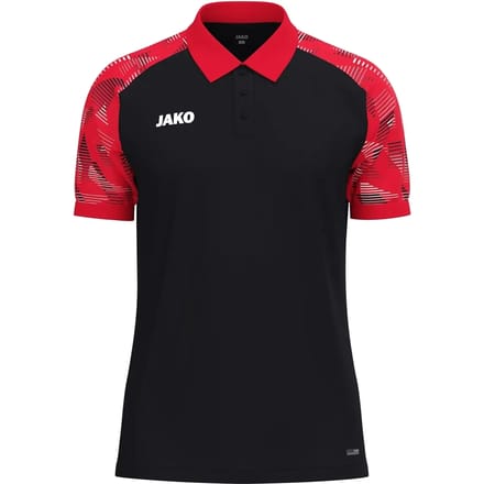 Jako Sonic Polo Kinderen - Zwart / Rood | Maat: 164