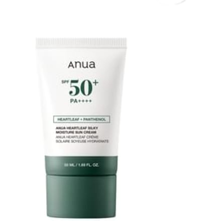 Anua Hearleaf zijdezachte hydraterende zonnebrandcrème 50 ml