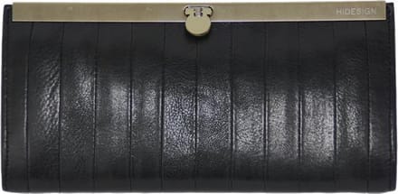 Hidesign lederen dames portemonnee 'Vintage' zwart