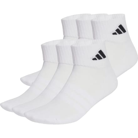 Adidas Performance Gevoerde Essentials Enkelsokken 6 Paar - Unisex - Wit