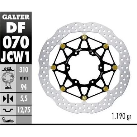Motorfiets remschijf Galfer 600CBR RR 2018-