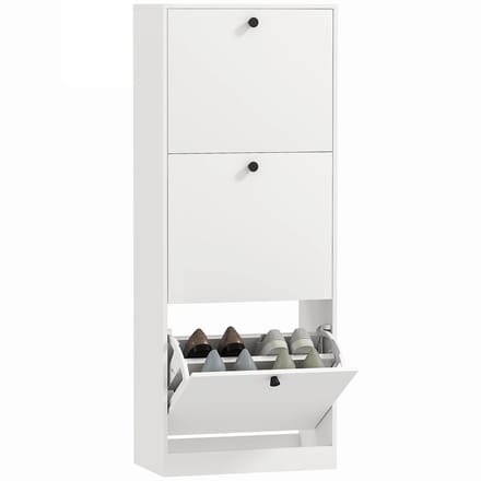 HOMCOM - Schoenenkast - Spaanplaat - 47L x 26B x 120H cm - Wit