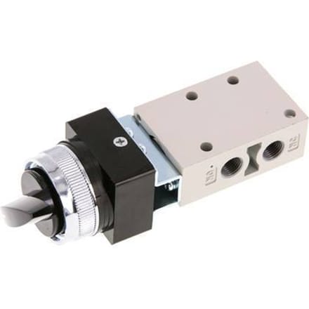 3/2 G1/8'' Draaischakelaar Ventiel Zwart 0-8bar/0-112psi YPC