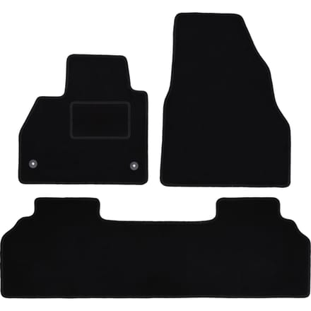 Zwarte veloursmatten voor: Renault Kangoo II combivan (2007-)