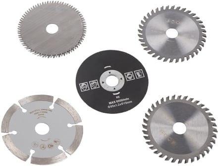 Dailygoods - Accuzaag Blade Set van 5 Stuks 85mm voor Snijgereedschap