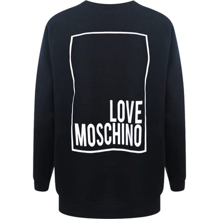 Love Moschino Box Logo Zwarte Trui