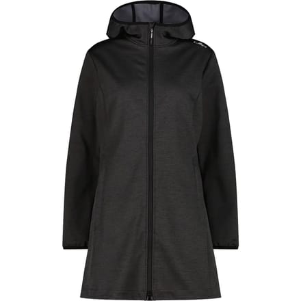 Dames softshell parka met capuchon gemêleerd CMP