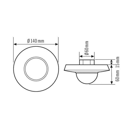 ESYLUX Standaard Bewegingsschakelaar (Compleet) - EM10425103 - E36BQ