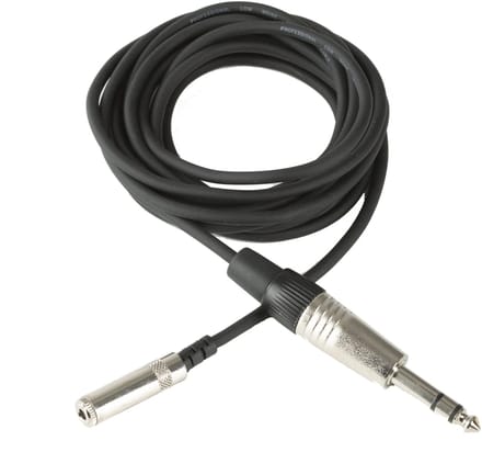 MUSIC STORE Koptelefoonverlenging 3 m - Audio kabel