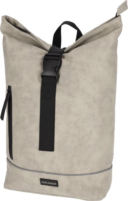Norlander Nubuck Urban Rolltop Rugzak - 23 liter - Vegan Leer - Laptopvak - Waterafstotend - Taupe