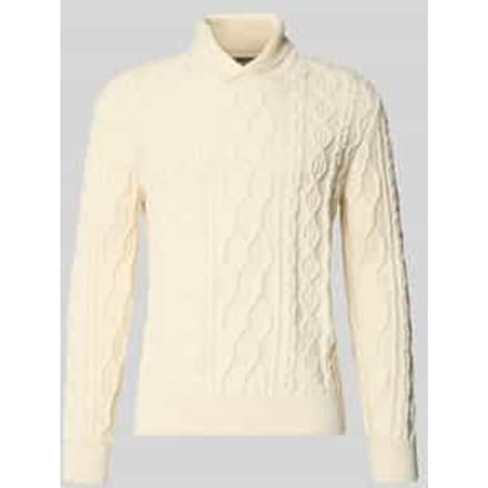 Gebreide pullover met geribde boorden