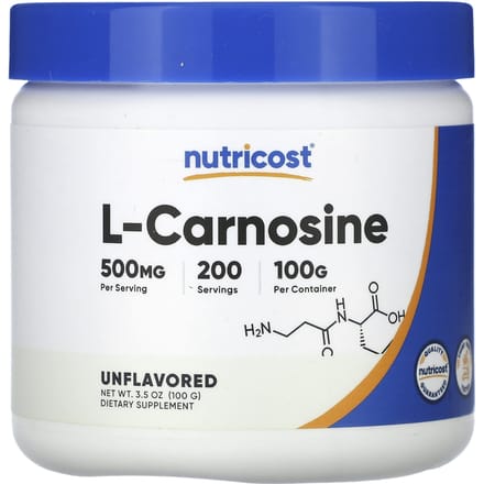 L-Carnosine, Ongezoet, 100G(3,5 oz)