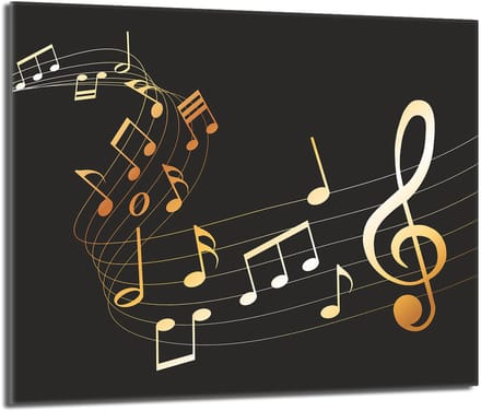 TMK ArtDeko - Snijplank - 60x52 cm - Muziek - Glas