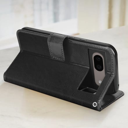 Mayaxess, Foliohoes voor Google Pixel 8A Bescherming met polsband Multifunctionele flap, Zwart