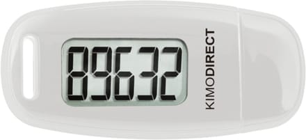 KIMO DIRECT Stappenteller met Clip en Draagkoord - Stappen Tellen - Activity Tracker - 3D Sensor - USB Oplaadbaar - Wit