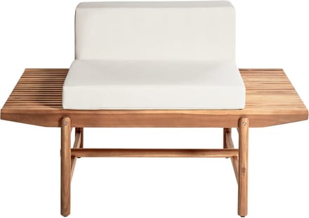 GIAVENO - Tuinbankje - Gebroken wit - 135 cm - Acaciahout