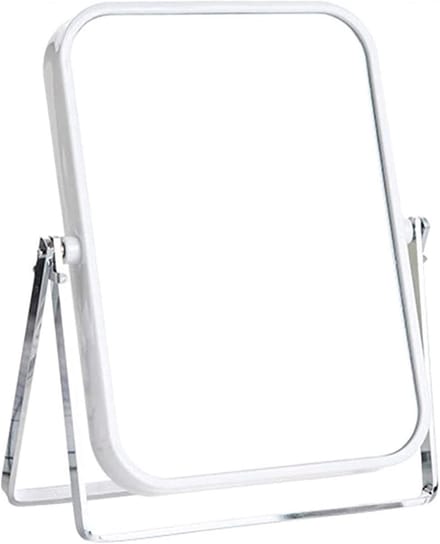 Make-up Spiegel - Tafelspiegel Vanity - Dagelijkse Make-up - Dubbelzijdig HD Glas - 15.6 x 19.7 cm - Wit