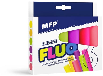 Krijt M Bestrating Fluo Rond 6 St. Mix - UNI