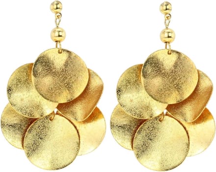 Behave - Oorstekers cirkel goudkleur - Retro look - Feestelijk - Dames