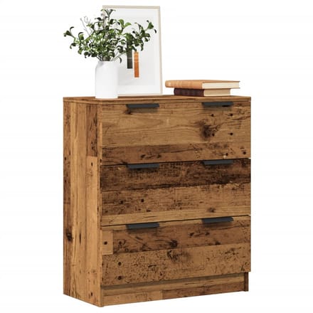 vidaXL - Dressoir - 60x30x70 - cm - bewerkt - hout - oud - houtkleurig