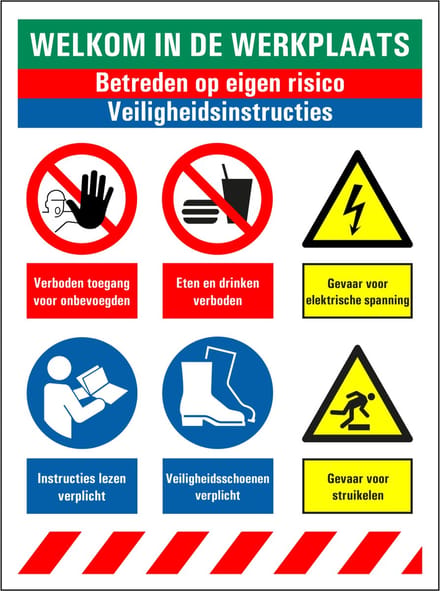 Welkom in de werkplaats sticker 400 x 300 mm