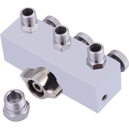 3-weg Airbrush Luchtslang Splitter Luchtregeling Ventielknop gray