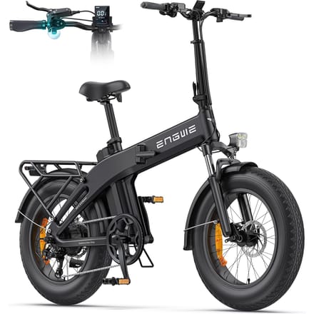 ENGWE folding electric bicycle, 48V 13.5Ah battery, range up to 120km, foldable design, all-terrain application, EP-2 3.0 Boost M zwart