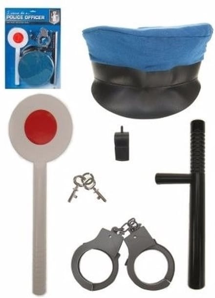 Politie verkleed accessoires set - 5 delig - speelgoed - carnaval - kinderen - agent verkleedset