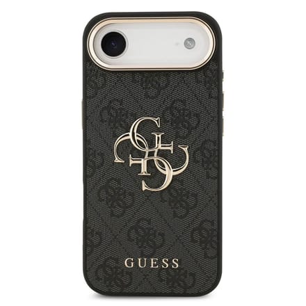 Guess 4G Metal Logo Backcover voor de Apple iPhone Air - Gold Edge - Black