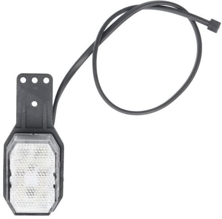 Aspock Flexipoint LED breedtelicht rechts - rood / wit op kleine rubber houder met 0,5m kabel