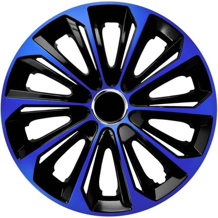 NRM - wieldoppen 16" - zwart met blauw- set van 4 stuks - ABS / Duurzaam / Resistant