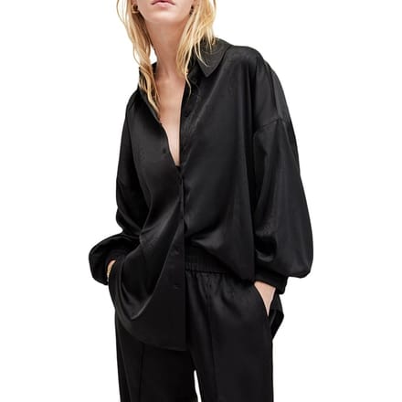 AllSaints Charli Jacq Shirt Black Taglia: 4 | Magliette intime Outlet | Donna | Nero