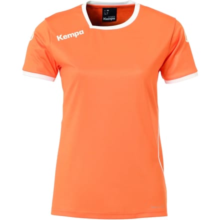Kempa Curve Shirt Dames - Oranje / Wit - maat XS